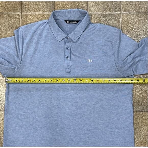 Travis Mathew Polo Shirt Men’s Size XL Blue Golf Pullover Stretch Cotton Blend - Picture 3 of 7